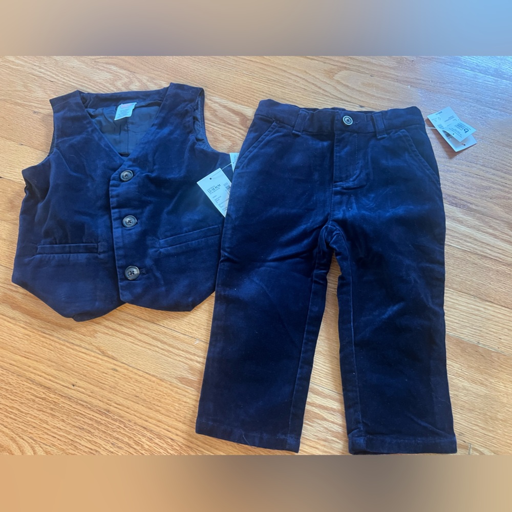 Gymboree Navy Blue Pants and Vest Set